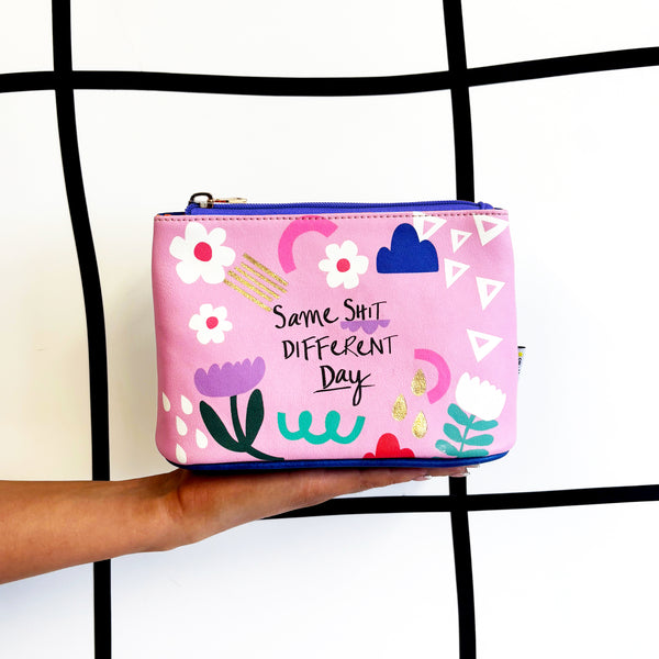 house of disaster Small Talk 'Same Shit' Makeup Bag
