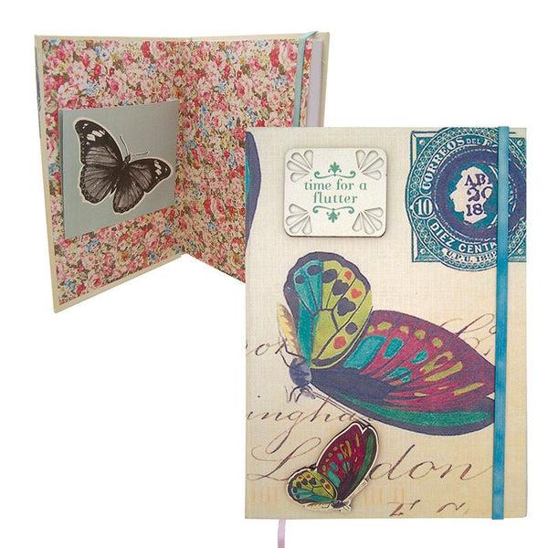 House Of Disaster Vintage Note Book Butterfly