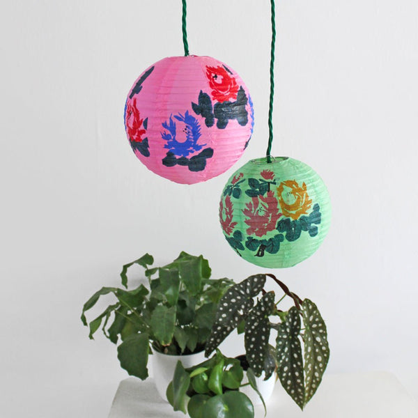 House Of Disaster Lotus Shade Paper Lantern - Small Green