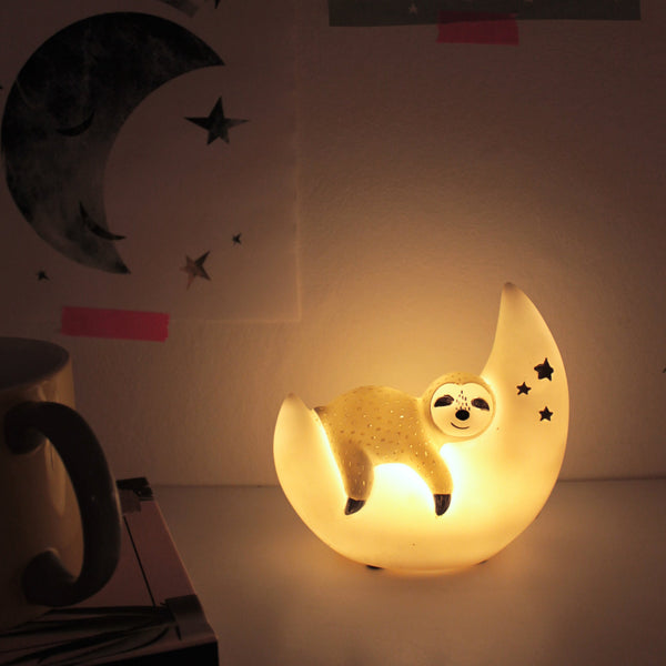 house of disaster Mini Led Lamp Over The Moon Sloth