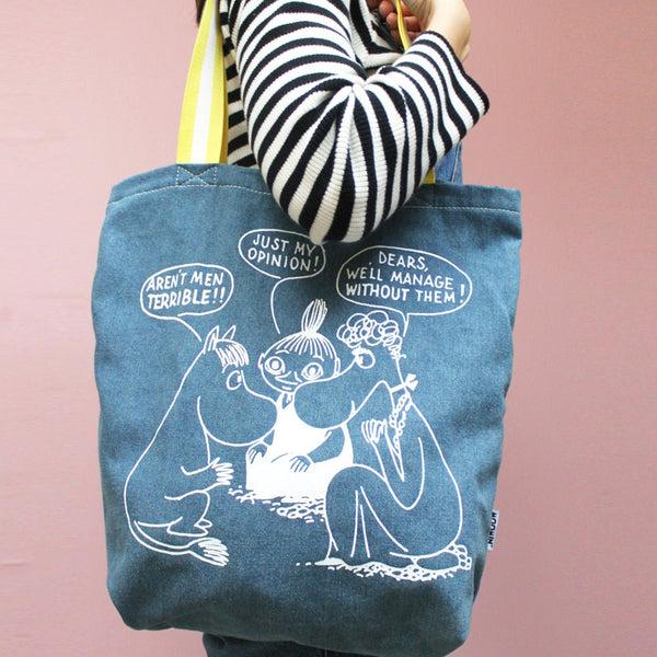 House Of Disaster Moomin "Aren't Men Terrible" Denim Tote