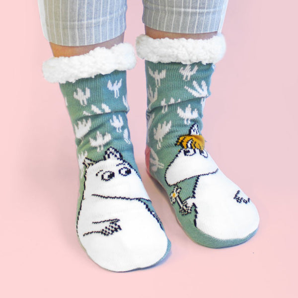 House Of Disaster Moomin Slipper Socks With Floral Design