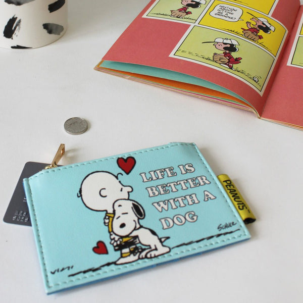 house of disaster Peanuts ‘Life is better with a Dog’ Zip Purse