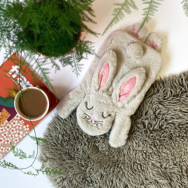 House Of Disaster Secret Garden Cream Rabbit Hot Water Bottle
