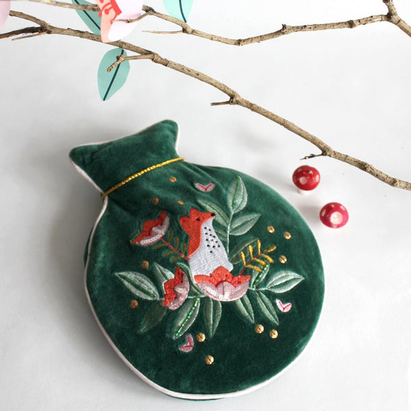 house of disaster Secret Garden Fox Hot Water Bottle