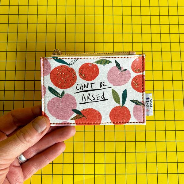 house of disaster Small Talk 'Can't Be Arsed' Zip Purse