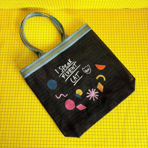 House Of Disaster Small Talk 'Fluent Cat' Recycled Shopper