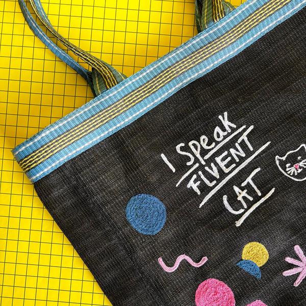 House Of Disaster Small Talk 'Fluent Cat' Recycled Shopper