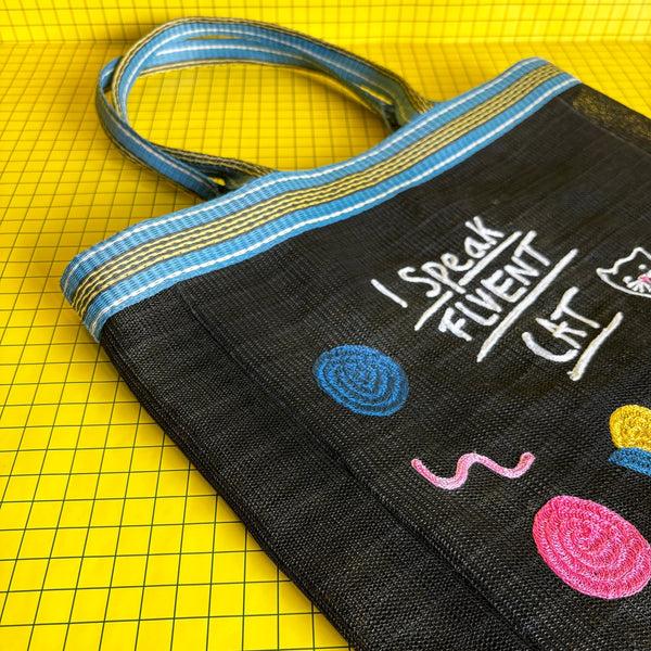 House Of Disaster Small Talk 'Fluent Cat' Recycled Shopper