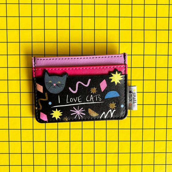 House Of Disaster Small Talk 'I Love Cats' Cardholder