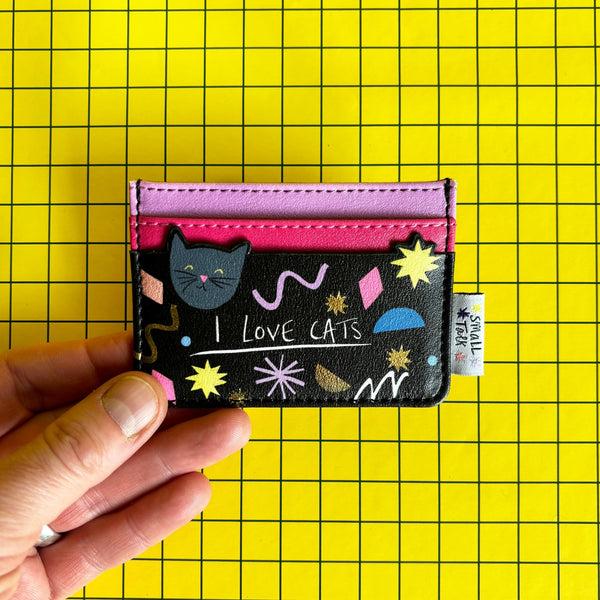 house of disaster Small Talk 'I Love Cats' Cardholder