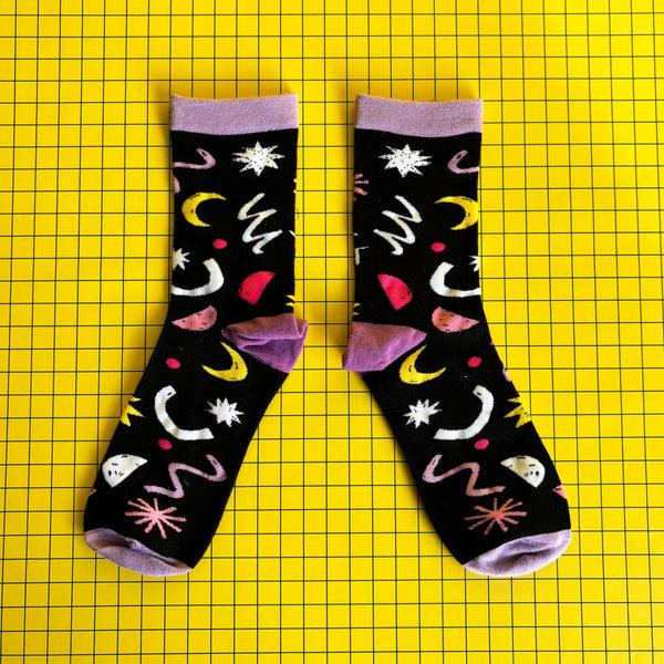 House Of Disaster Small Talk 'I Speak Fluent Cat' Socks