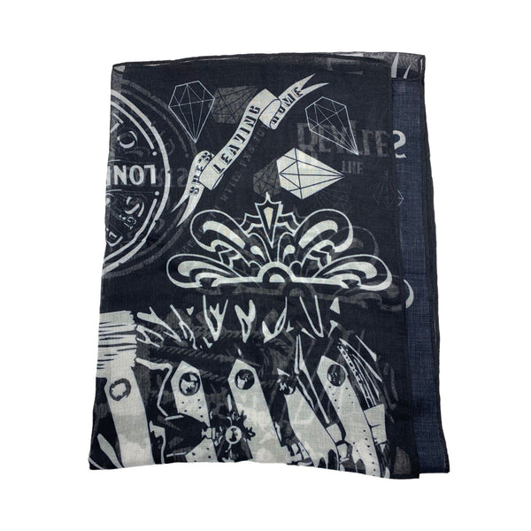 House Of Disaster The Beatles Sgt. Pepper Black & White Scarf