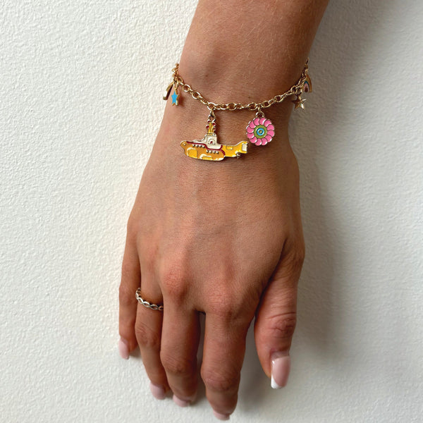 House Of Disaster The Beatles Yellow Submarine Charm Bracelet
