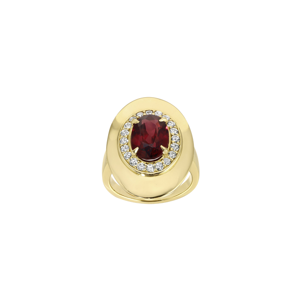 House Of Harlow Bespoke Garnet Diamond Ring