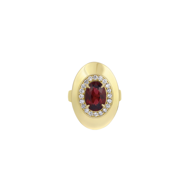 house of harlow Bespoke Garnet Diamond Ring