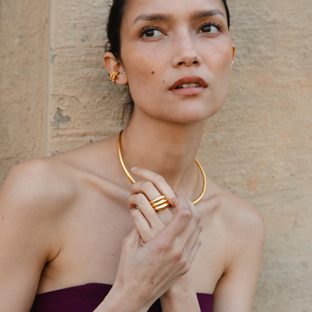 House Of Harlow Gold Kerchief Cigar Band 8