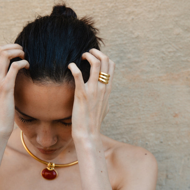 House Of Harlow Gold Kerchief Cigar Band 8