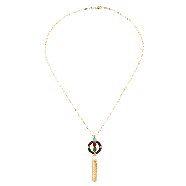 House Of Harlow Madera Fringe Pendant