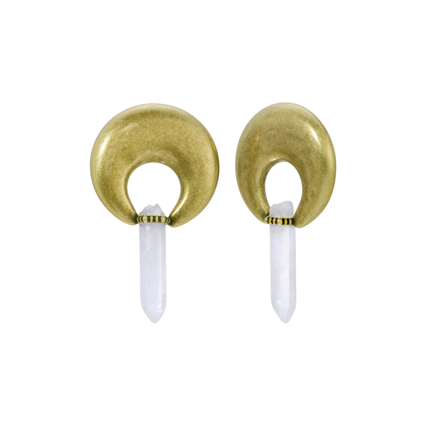 House Of Harlow Quartz Horn Earrings