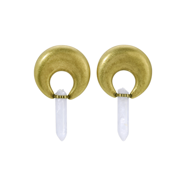 house of harlow Quartz Horn Earrings