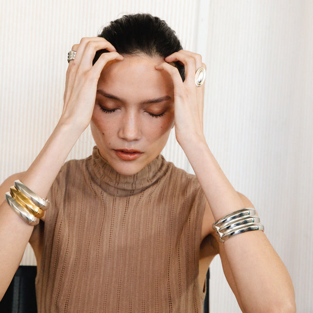 House Of Harlow Silver Kerchief Cuff