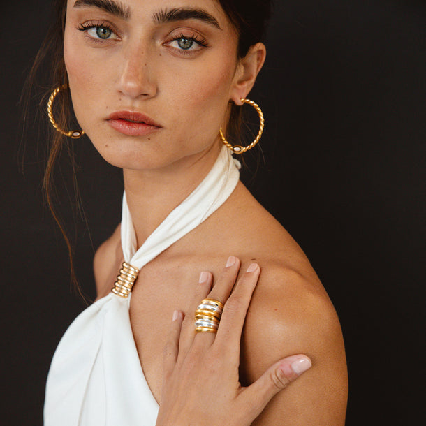 House Of Harlow Two Tone Kerchief Cigar Band 7