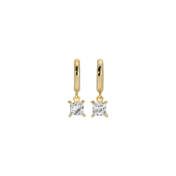 house of harlow Small Princess Diamond Shaker Huggies