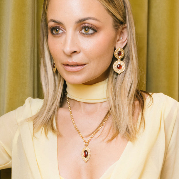 House Of Harlow The Coin Garnet Pendant Necklace X McMullen