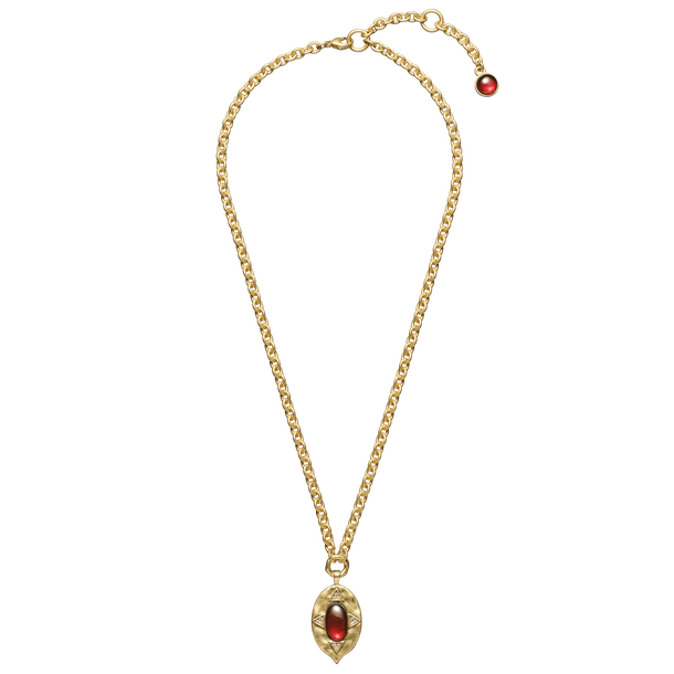 House Of Harlow The Coin Garnet Pendant Necklace X McMullen