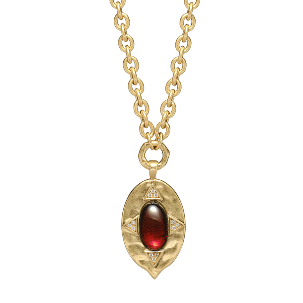 house of harlow The Coin Garnet Pendant Necklace x McMullen
