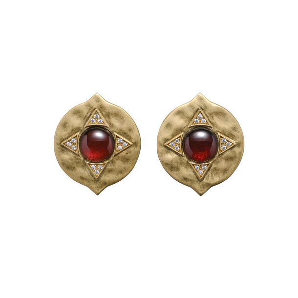 house of harlow The Coin Single Garnet Earrings x McMullen