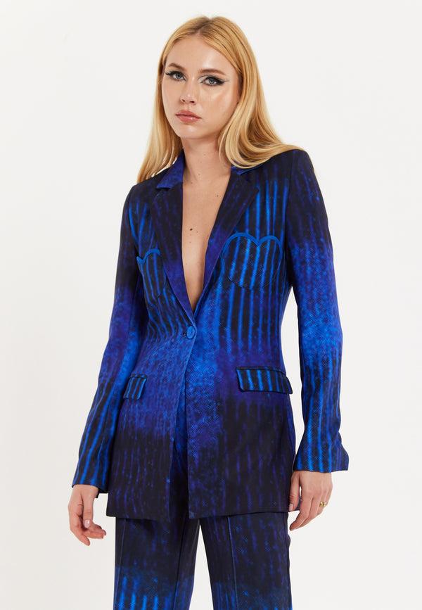 house of holland Abstract Print Heart Pocket Blazer house of holland Abstract Print Heart Pocket Blazer