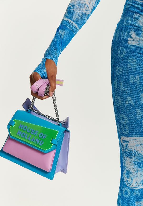 House Of Holland House Of Holland Acrylic Logo Satchel Bag