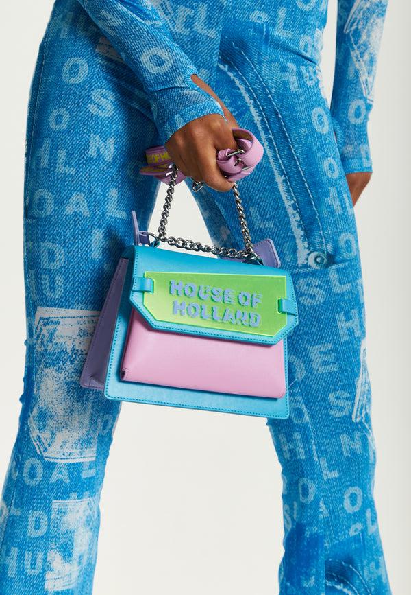 house of holland House Of Holland Acrylic Logo Satchel Bag