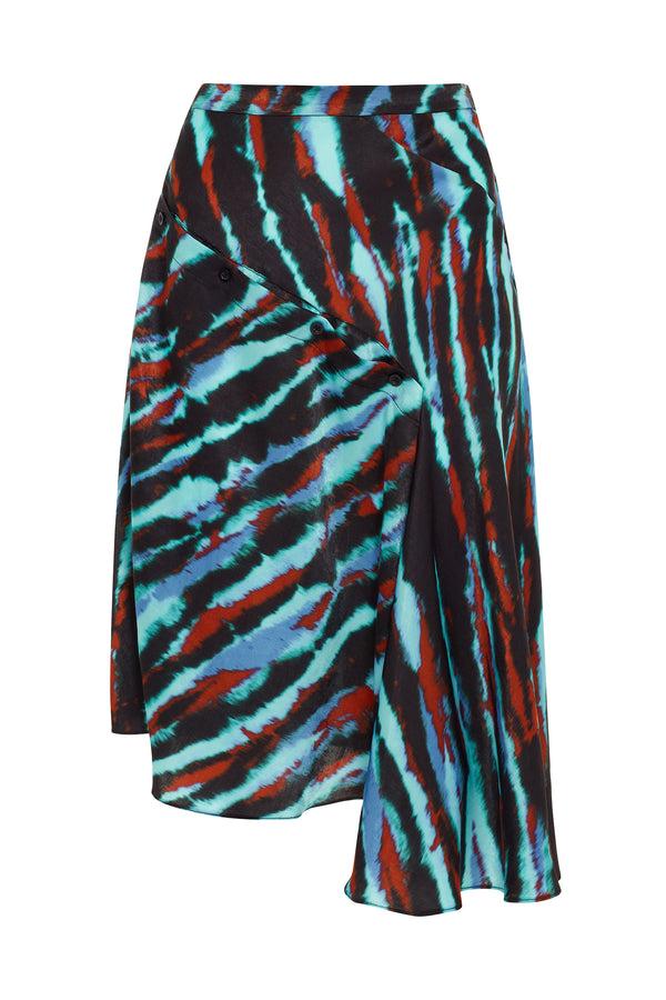 House Of Holland House Of Holland Asymmetric Tie Dye Mini Skirt