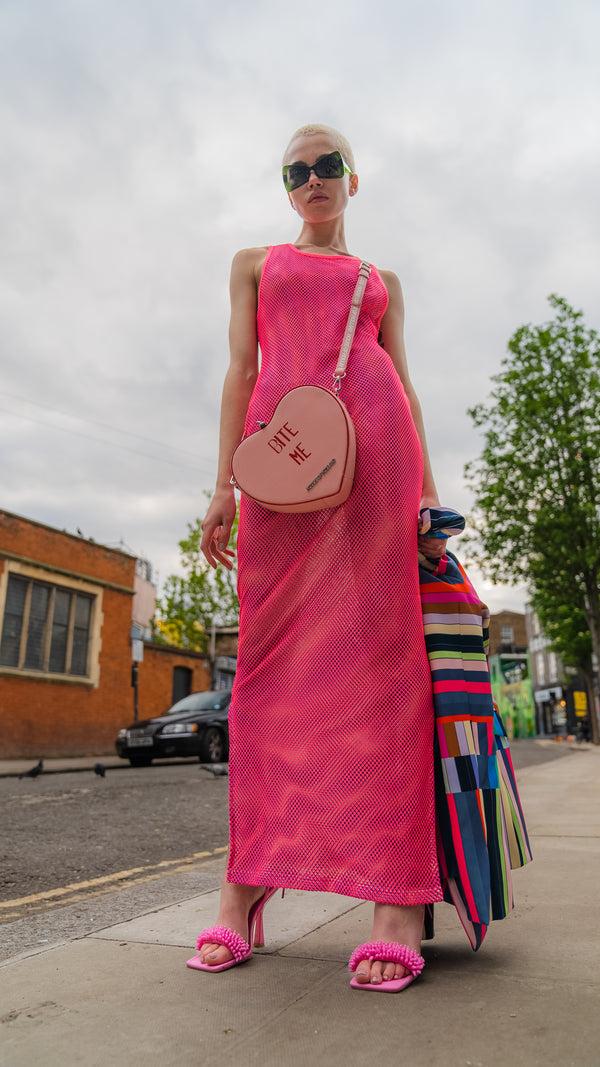 House Of Holland House Of Holland Bitter Sweet Heart Handbag With ''Bite Me'' Message