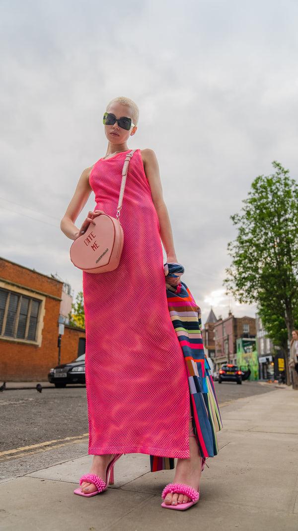 house of holland House of Holland Bitter Sweet Heart Handbag With ''Bite Me'' Message