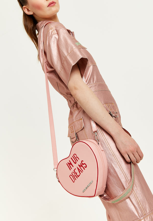 House Of Holland House Of Holland Bitter Sweet Heart Handbag With ''In Ur Dreams'' Message