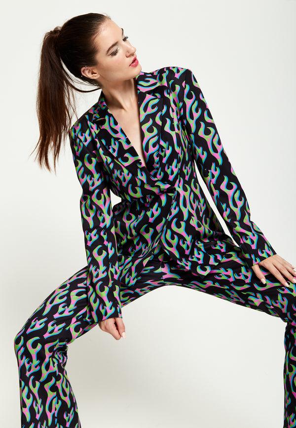 House Of Holland House Of Holland Black Flame Blazer