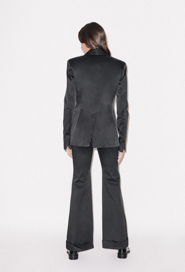 House Of Holland House Of Holland Black Satin Tailored Jacket