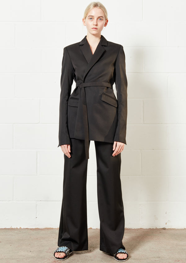 house of holland House of Holland Black Wide Leg Trouser