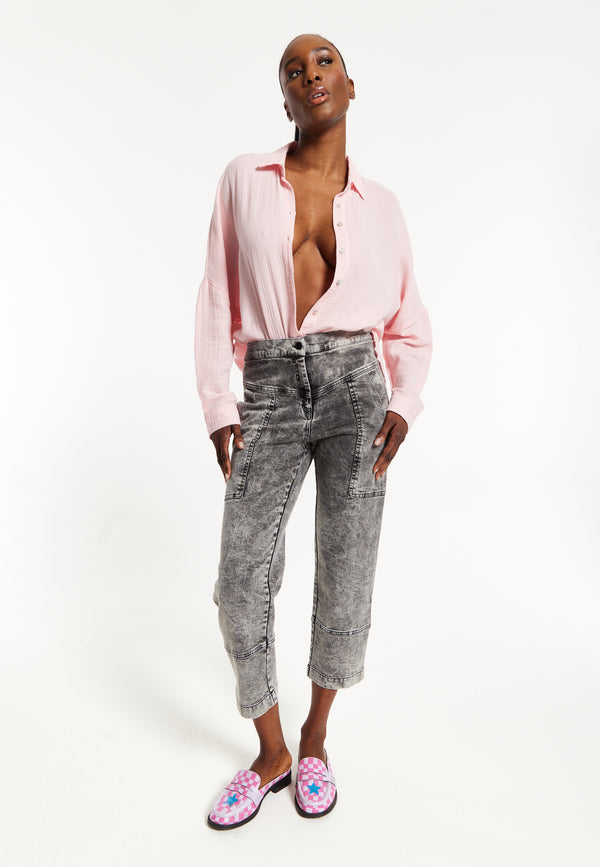 House Of Holland House Of Holland Blush Pink Statement Shirt