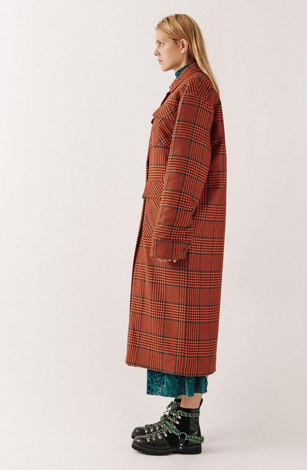 House Of Holland House Of Holland Bright Check Padded Overcoat