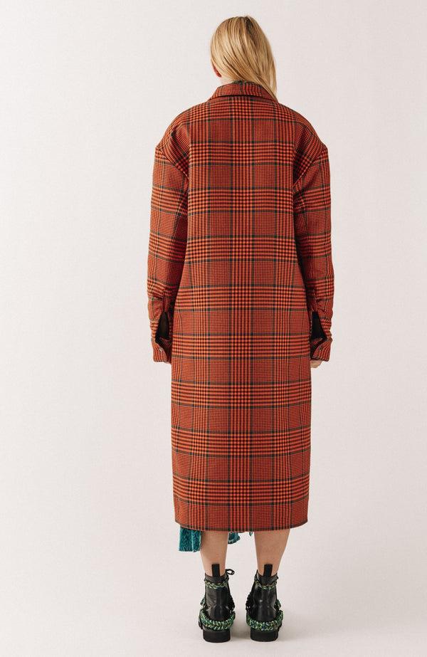 House Of Holland House Of Holland Bright Check Padded Overcoat