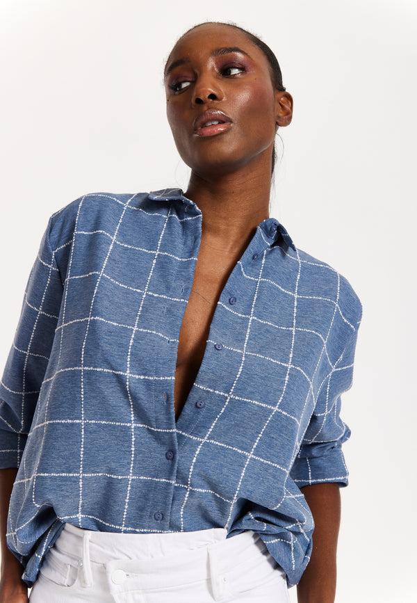 House Of Holland House Of Holland Classic Blue Checked Shirt