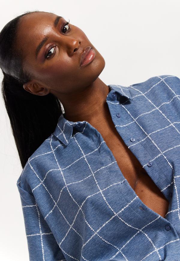 House Of Holland House Of Holland Classic Blue Checked Shirt