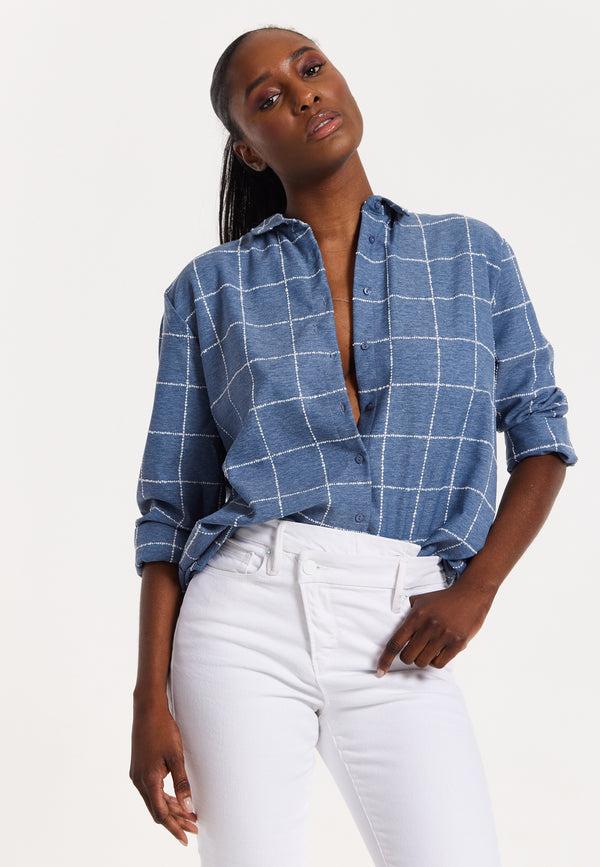 house of holland House of Holland Classic Blue Checked Shirt