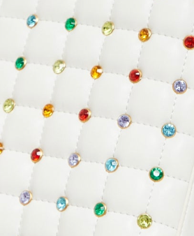 House Of Holland House Of Holland Colourful Stud Detail Crossbody Bag In White