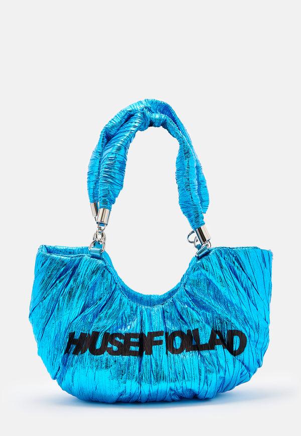 House Of Holland House Of Holland Crinkle Shoulder And Crossbody Bag Blue
